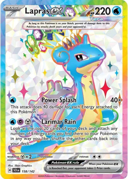Lapras ex (158/142) [Scarlet & Violet: Stellar Crown] - for just $3.05! 