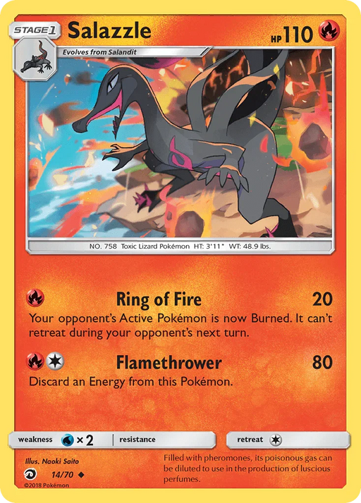 Salazzle (14/70) [Sun & Moon: Dragon Majesty] - for just $0.10! 
