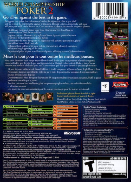 World Championship Poker 2 – Xbox (XBOX) - for just $3.99! 