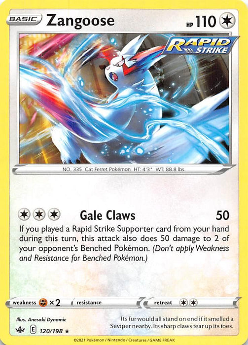 Zangoose (120/198) [Sword & Shield: Chilling Reign] - for just $0.10! 