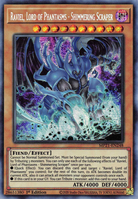 Raviel, Lord of Phantasms - Shimmering Scraper [MP21-EN248] Prismatic Secret Rare - for just $0.15! 