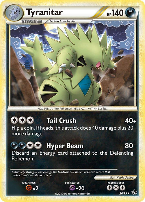 Tyranitar (26/95) (Theme Deck Exclusive) [HeartGold & SoulSilver: Unleashed] - for just $11.60! 