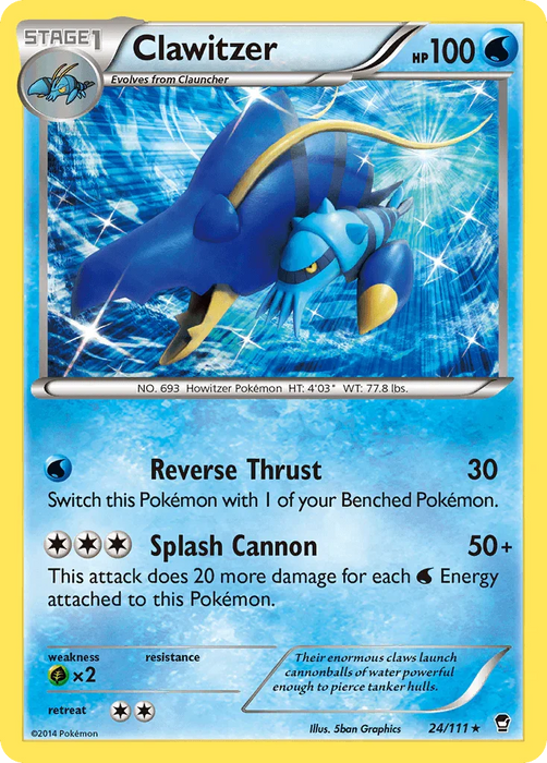 Clawitzer (24/111) [XY: Furious Fists] - for just $0.25! 