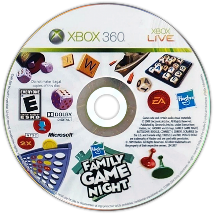 Hasbro Family Game Night – Xbox 360 (X360) - for just $0! 
