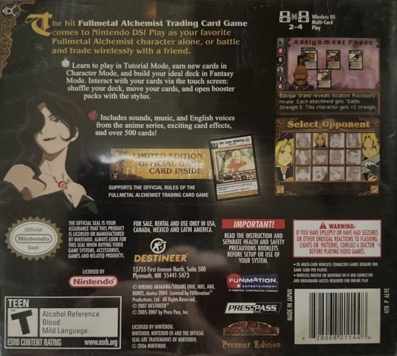 Fullmetal Alchemist: Trading Card Game – Nintendo DS (DS) - for just $0! 