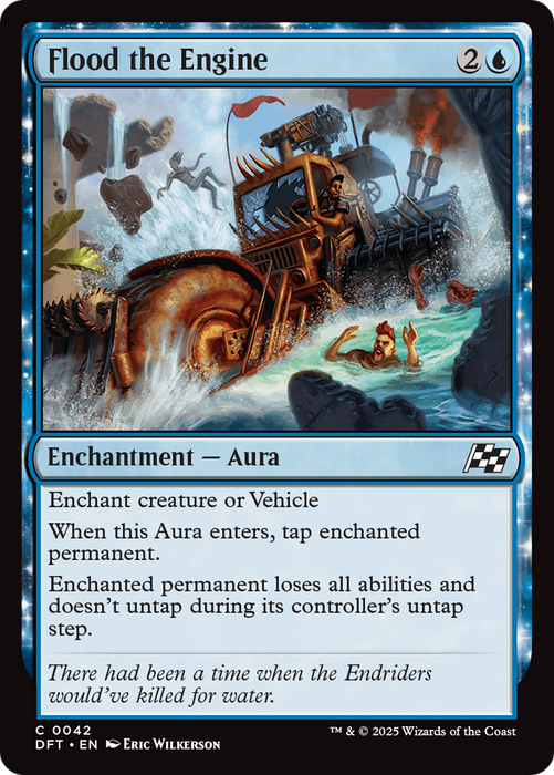 Flood the Engine (DFT-042) - Aetherdrift: (enchantment) Foil - for just $0.03! 