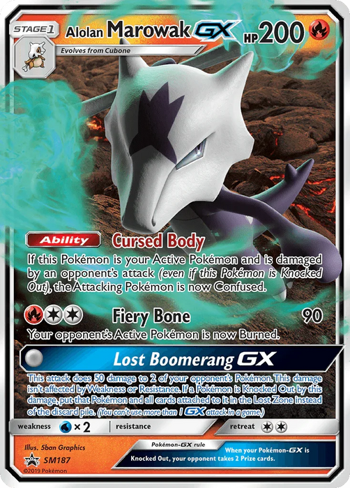 Alolan Marowak GX (SM187) [Sun & Moon: Black Star Promos] - for just $9.60! 