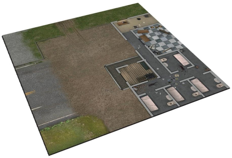 The Walking Dead: All Out War - Deluxe Gaming Mat - Prison Grounds - for just $34.99! 