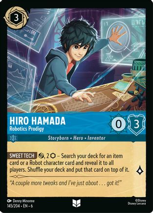 Hiro Hamada - Robotics Prodigy (145/204) - Azurite Sea - for just $0.03! 