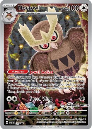 Noctowl (Pokemon Center Exclusive) 141 - SV Scarlet & Violet Promo Cards Holofoil - for just $17.78! 