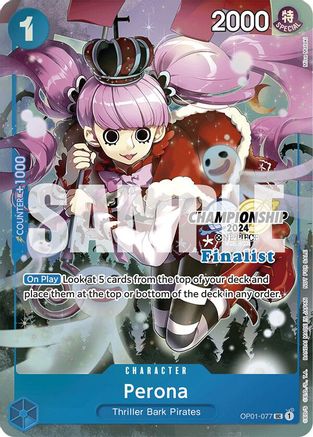 Perona (Championship 2024 Finalist Card Set) (OP01-077) - One Piece Promotion Cards Foil - for just $243.35! 