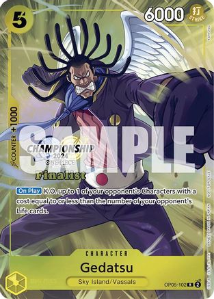 Gedatsu (Championship 2024 Finalist Card Set) (OP05-102) - One Piece Promotion Cards Foil - for just $47.33! 