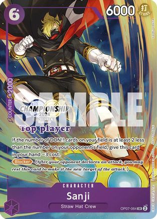 Sanji (Championship 2024 Top Player Pack) (OP07-064) - One Piece Promotion Cards Foil - for just $266.68! 