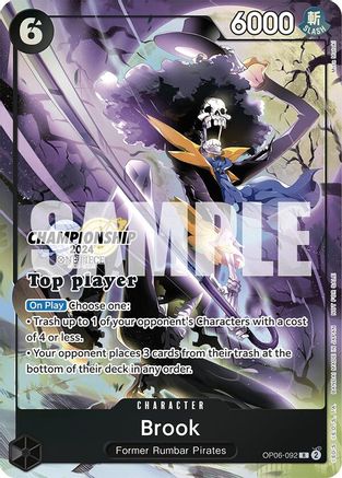 Brook (Championship 2024 Top Player Pack) (OP06-092) - One Piece Promotion Cards Foil - for just $400! 