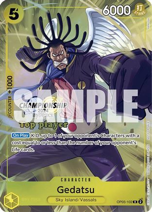 Gedatsu (Championship 2024 Top Player Pack) (OP05-102) - One Piece Promotion Cards Foil - for just $100.63! 