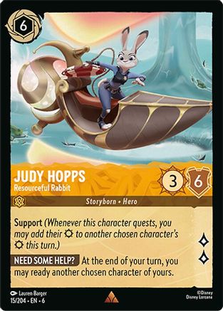 Judy Hopps - Resourceful Rabbit (15/204) - Azurite Sea Cold Foil - for just $0.22! 