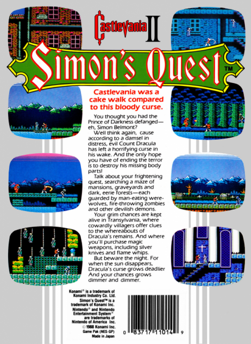 Castlevania II: Simon's Quest – Nintendo Entertainment System (NES) - for just $17.99! 