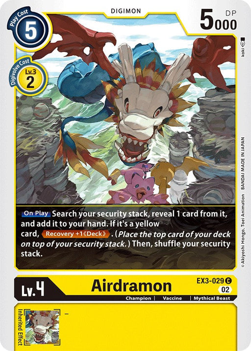 Airdramon [EX3-029] [Draconic Roar] - Just $0.09! Shop now at Retro Gaming of Denver