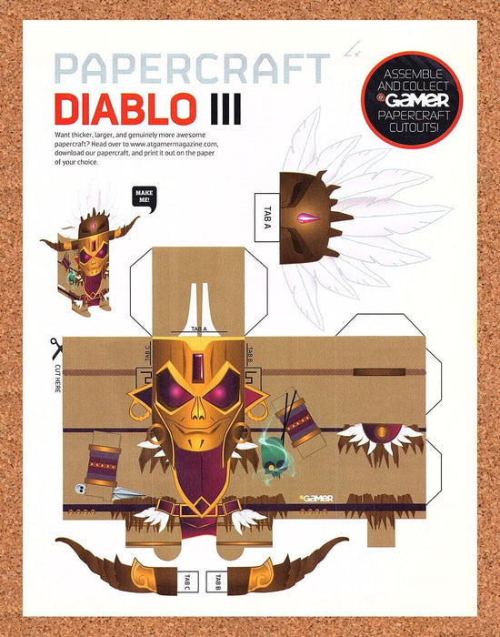 2012 Diablo III PaperCraft Original Collectible Ad - for just $17.99! 