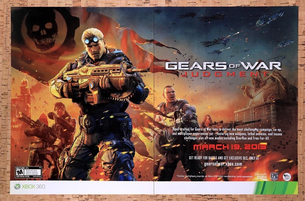 2013 Gears Of War Judgement Xbox 360 Original Ad v5 - for just $21.49! 