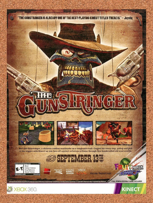 2011 Gunstringer Xbox 360 Original Ad v1 - for just $17.99! 