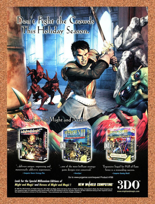 2007 Heroes Of Might And Magic III PC Original Holiday Ad v1 - for just $17.99! 