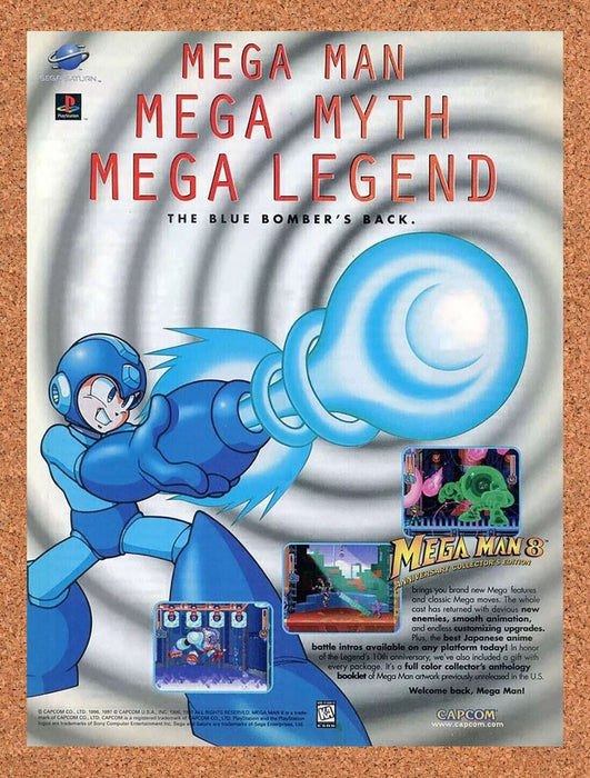 1999 Mega Man 8 PS1 Original Ad - for just $17.99! 