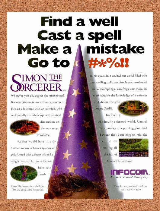 1993 Simon The Sorcerer PC Original Ad v1 - for just $17.99! 