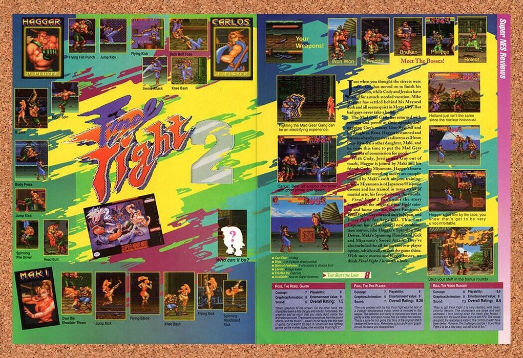 1993 Final Fight 2 SNES Original Ad v2 - for just $22.49! 