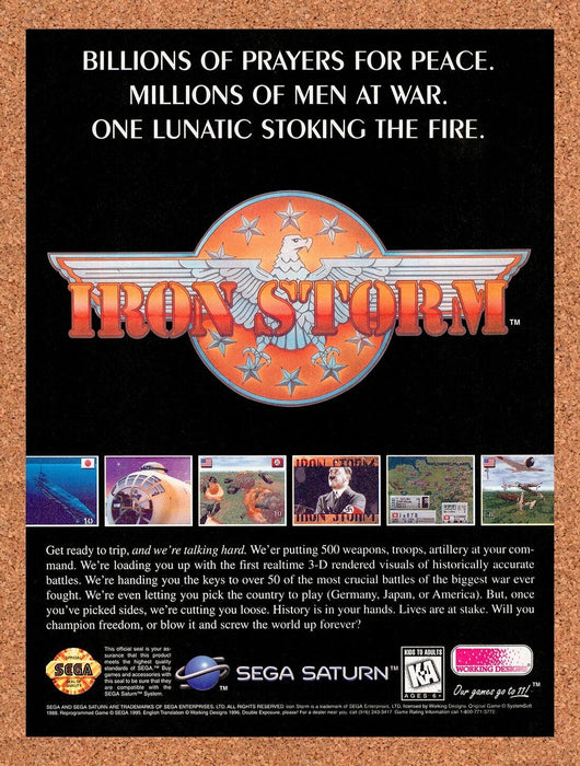 1996 Iron Storm Saturn Original Ad v2 - for just $17.99! 