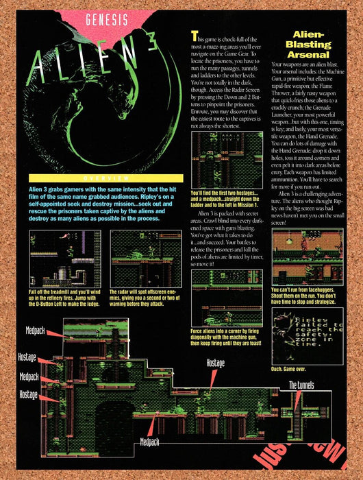 1993 Alien 3 Genesis Original Ad v2 - for just $16.19! 