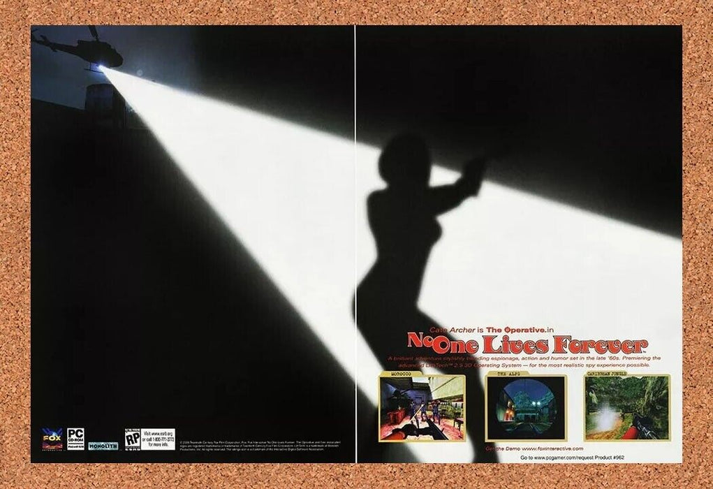 2002 No One Lives Forever PC Original Ad - for just $21.49! 