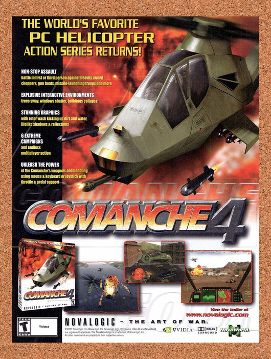 2001 Comanche 4 PC Original Ad v1 - for just $17.99! 