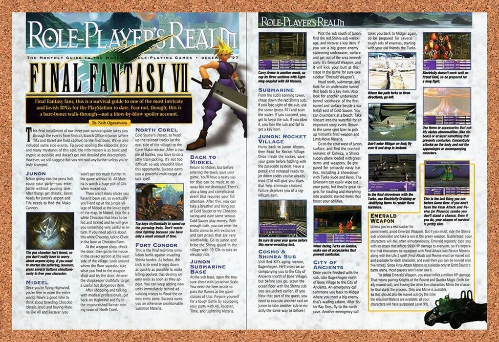 1997 Final Fantasy VII PS1 Original Ad v13 - for just $18.27! 