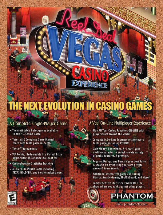 2006 Reel Deal Vegas Casino Experience PC Original Ad v1 - for just $19.49! 