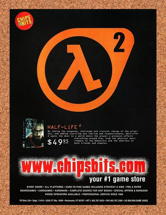 2006 Half-Life 2 PC Original Chips & Bits Ad v1 - for just $17.99! 
