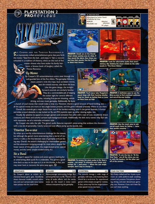 2002 Sly Cooper And The Thievius Raccoonus PS2 Original Ad vr2 - for just $19.49! 