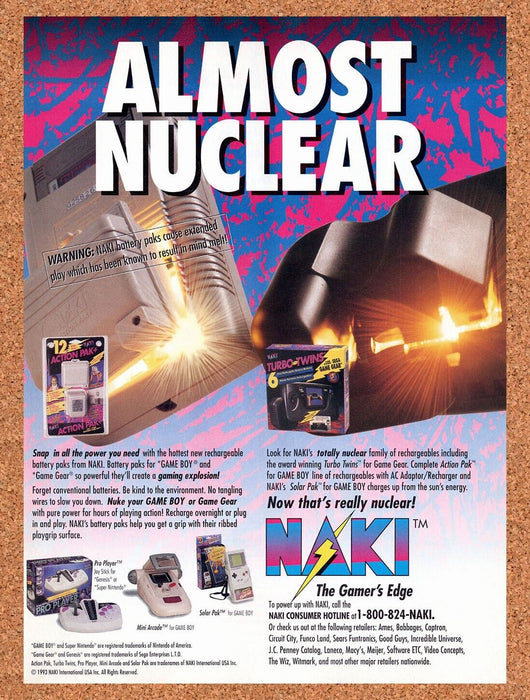 1994 Naki Game Boy Accessories Original Ad v1 - for just $17.99! 