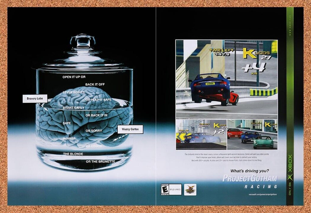 2001 Project Gotham Racing Xbox Original Ad v1 - for just $21.49! 