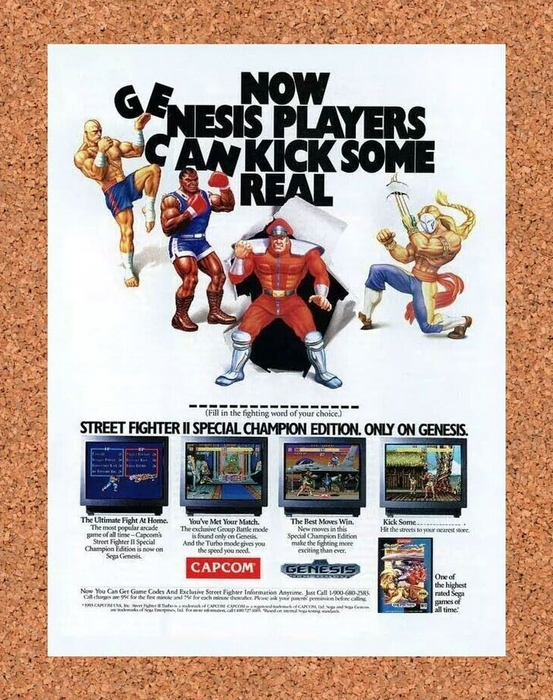1993 Street Fighter Genesis Original Ad - for just $17.99! 