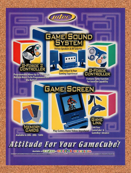 2002 Intec GameCube Accessories Original Advertisement v2 - for just $19.49! 