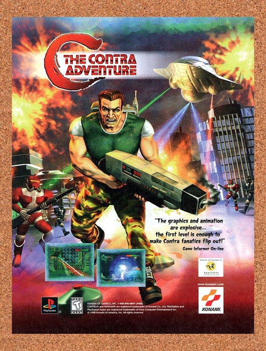 1998 The Contra Adventure PS1 Original Ad v1 - for just $17.99! 