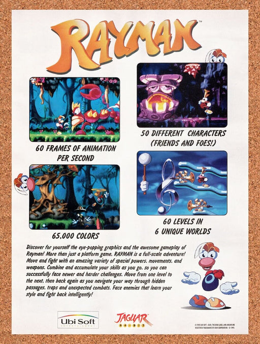 1995 Rayman Jaguar Original Ad v4 - for just $17.99! 