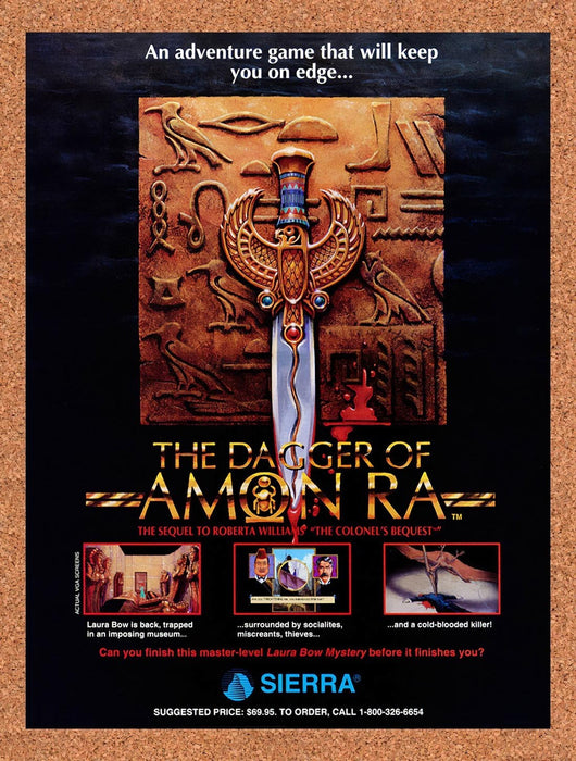 1992 Dagger Of Amon Ra MS-DOS Original Advertisement v1 - for just $19.49! 