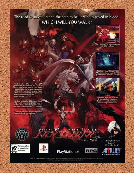 2005 Shin Megami Tensei Nocturne PS2 Original Ad v2 - for just $17.99! 