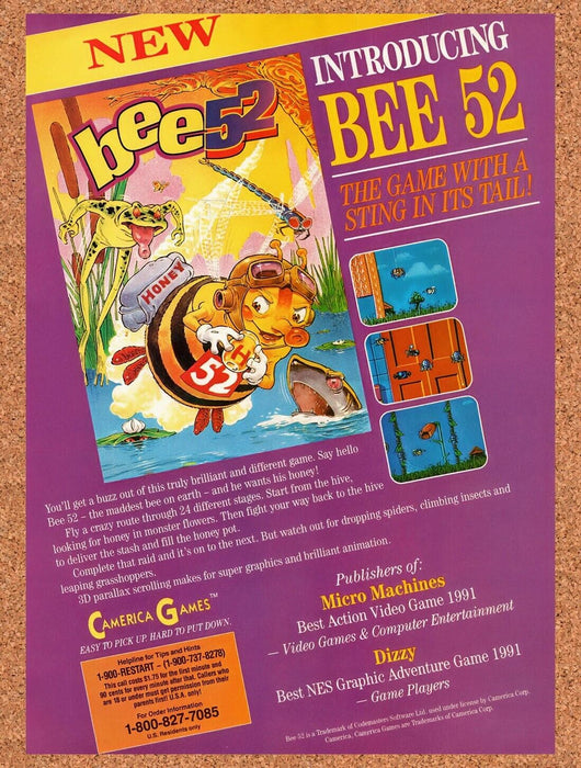 1992 Bee 52 NES Original Ad v1 - for just $17.99! 