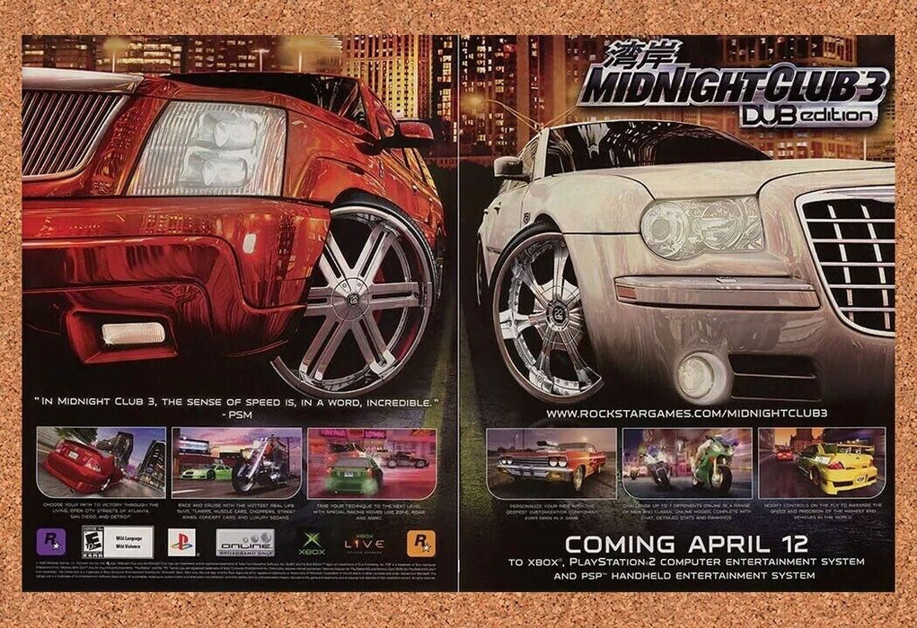 2007 Midnight Club 3 Dub Edition Xbox Original Ad v1 - for just $21.49! 