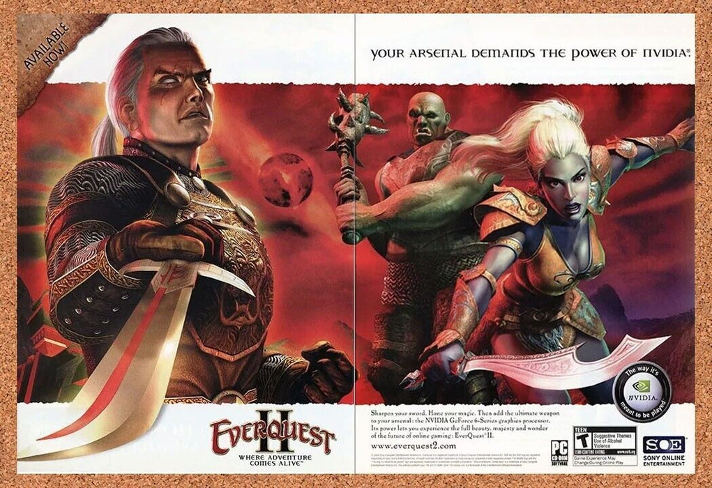 2007 EverQuest II PC Original nVidia Ad v4 - for just $21.49! 