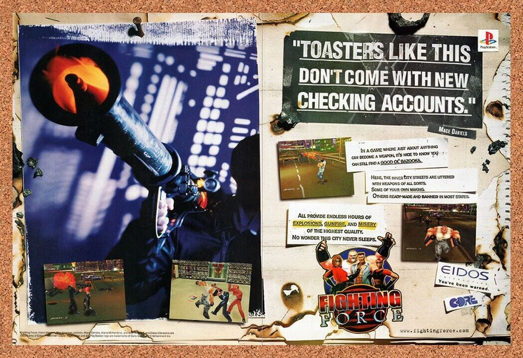 1997 Fighting Force 1 PS1 Original Ad v2 - for just $18.27! 