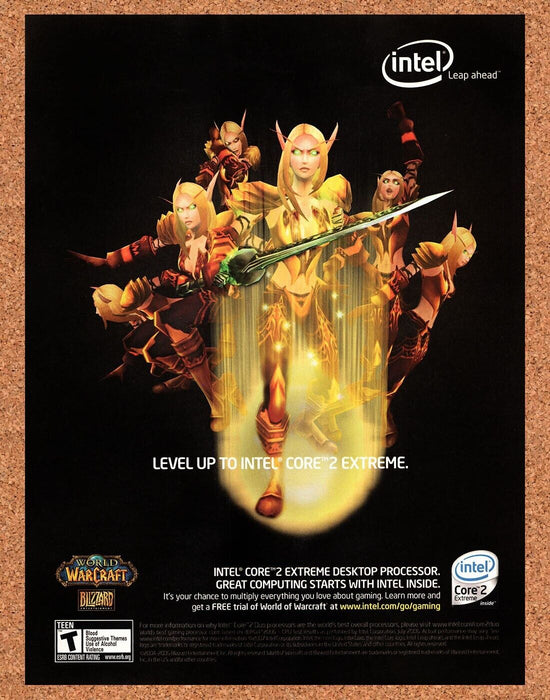 2006 World Of WarCraft Burning Crusade Original Intel Ad - for just $17.99! 